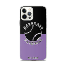 Load image into Gallery viewer, Baseball iPhone Case (Black &amp; Purple 1)