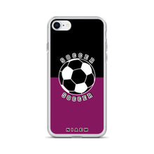 Load image into Gallery viewer, Soccer iPhone Case (Black &amp; Pink 6)