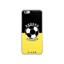 Load image into Gallery viewer, Soccer iPhone Case (Black &amp; Yellow 1)
