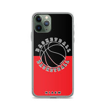 Load image into Gallery viewer, Basketball iPhone Case (Black &amp; Red 1)