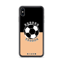 Load image into Gallery viewer, Soccer iPhone Case (Black &amp; Nude 1)