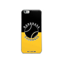 Load image into Gallery viewer, Baseball iPhone Case (Black &amp; Yellow)