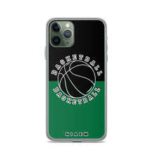 Load image into Gallery viewer, Basketball iPhone Case (Black &amp; Green 1)