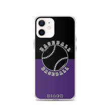 Load image into Gallery viewer, Baseball iPhone Case (Black &amp; Purple)