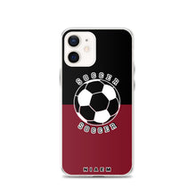 Load image into Gallery viewer, Soccer iPhone Case (Black &amp; Red 2)