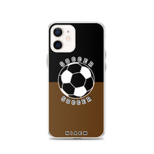 Load image into Gallery viewer, Soccer iPhone Case (Black &amp; Brown)
