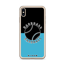 Load image into Gallery viewer, Baseball iPhone Case (Black &amp; Blue 7)