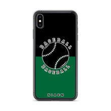 Load image into Gallery viewer, Baseball iPhone Case (Black &amp; Green 1)