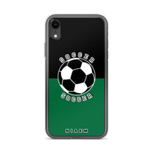 Load image into Gallery viewer, Soccer iPhone Case (Black &amp; Green 1)
