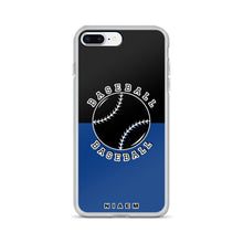 Load image into Gallery viewer, Baseball iPhone Case (Black &amp; Blue 2)