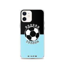 Load image into Gallery viewer, Soccer iPhone Case (Black &amp; Blue 6)