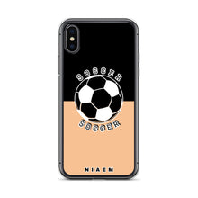 Load image into Gallery viewer, Soccer iPhone Case (Black &amp; Nude 1)