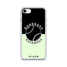 Load image into Gallery viewer, Baseball iPhone Case (Black &amp; Green 2)