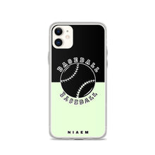 Load image into Gallery viewer, Baseball iPhone Case (Black &amp; Green 2)