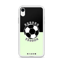 Load image into Gallery viewer, Soccer iPhone Case (Black &amp; Green 2)