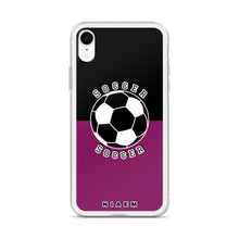 Load image into Gallery viewer, Soccer iPhone Case (Black &amp; Pink 6)