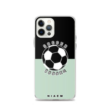 Load image into Gallery viewer, Soccer iPhone Case (Black &amp; Green 5)