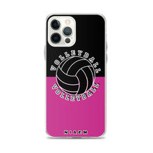 Load image into Gallery viewer, Volleyball iPhone Case (Black &amp; Pink)