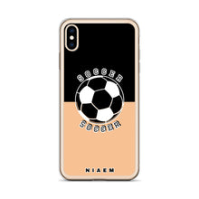 Load image into Gallery viewer, Soccer iPhone Case (Black &amp; Nude 1)