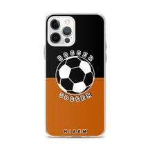 Load image into Gallery viewer, Soccer iPhone Case (Black &amp; Brown 1)