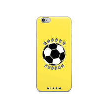 Load image into Gallery viewer, Soccer iPhone Case (Yellow 1)