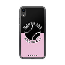 Load image into Gallery viewer, Baseball iPhone Case (Black &amp; Pink 4)