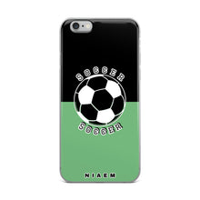 Load image into Gallery viewer, Soccer iPhone Case (Black &amp; Green 4)