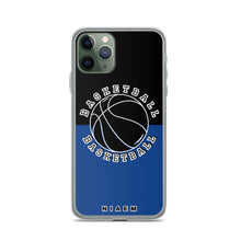 Load image into Gallery viewer, Basketball iPhone Case (Black &amp; Blue 2)