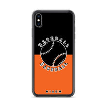 Load image into Gallery viewer, Baseball iPhone Case (Black &amp; Orange)