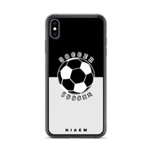 Load image into Gallery viewer, Soccer iPhone Case (Black &amp; Grey 3)
