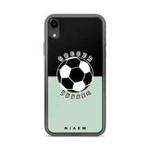 Load image into Gallery viewer, Soccer iPhone Case (Black &amp; Green 5)