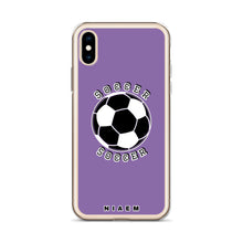 Load image into Gallery viewer, Soccer iPhone Case (Purple 1)