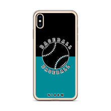 Load image into Gallery viewer, Baseball iPhone Case (Black &amp; Blue 3)
