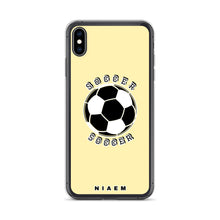Load image into Gallery viewer, Soccer iPhone Case (Yellow 2)