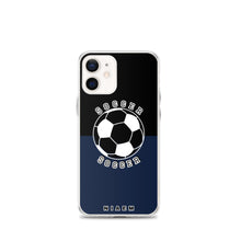 Load image into Gallery viewer, Soccer iPhone Case (Black &amp; Navy)