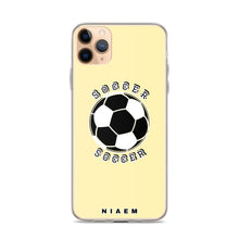 Load image into Gallery viewer, Soccer iPhone Case (Yellow 2)