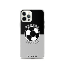 Load image into Gallery viewer, Soccer iPhone Case (Black &amp; Grey 2)