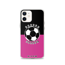 Load image into Gallery viewer, Soccer iPhone Case (Black &amp; Pink 5)