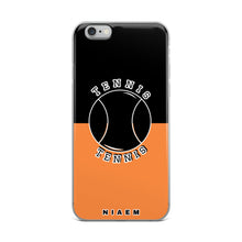 Load image into Gallery viewer, Tennis iPhone Case (Black &amp; Orange 1)