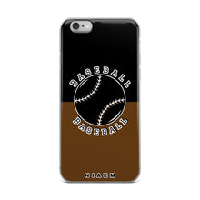 Load image into Gallery viewer, Baseball iPhone Case (Black &amp; Brown)