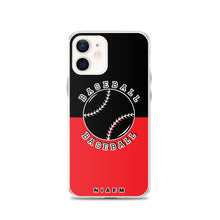 Load image into Gallery viewer, Baseball iPhone Case (Black &amp; Red 1)