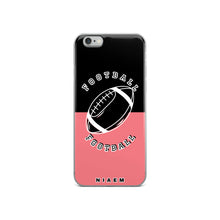 Load image into Gallery viewer, American Football iPhone Case (Black &amp; Pink 2)