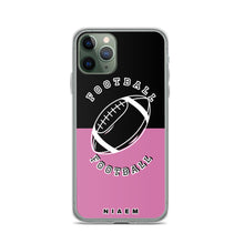 Load image into Gallery viewer, American Football iPhone Case (Black &amp; Pink 1)