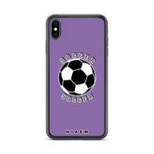 Load image into Gallery viewer, Soccer iPhone Case (Purple 1)