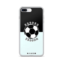 Load image into Gallery viewer, Soccer iPhone Case (Black &amp; Blue 5)