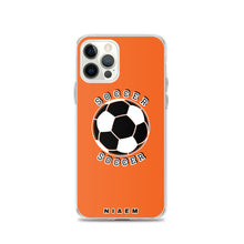 Load image into Gallery viewer, Soccer iPhone Case (Light Orange)