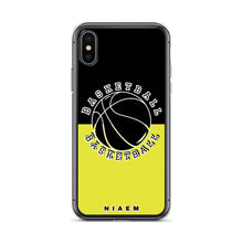 Load image into Gallery viewer, Basketball iPhone Case (Black &amp; Yellow 3)