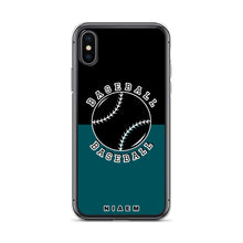 Load image into Gallery viewer, Baseball iPhone Case (Black &amp; Blue 4)