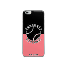Load image into Gallery viewer, Baseball iPhone Case (Black &amp; Pink 2)