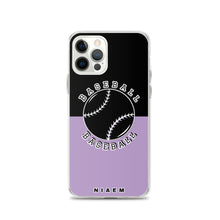 Load image into Gallery viewer, Baseball iPhone Case (Black &amp; Purple 2)